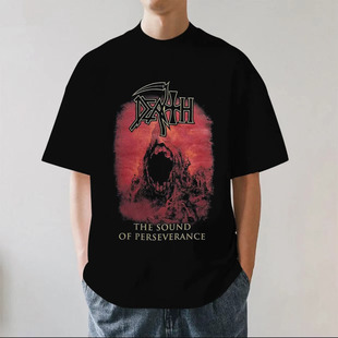 DEATH乐队重金属摇滚乐队美式复古高街重磅280g纯棉男短袖T恤宽松