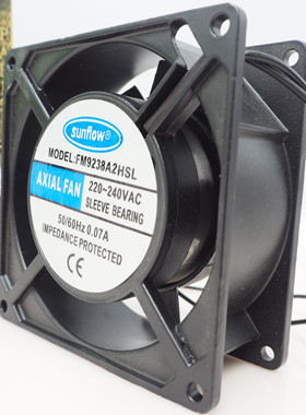 SUNFLOW FM9238A2HSL机柜轴流风机9038 220V 9CM厘米工业散热风扇