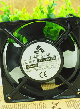 全新ZD1238A2HB/HS 12038机柜轴流风机110V 220V工业散热风扇12CM