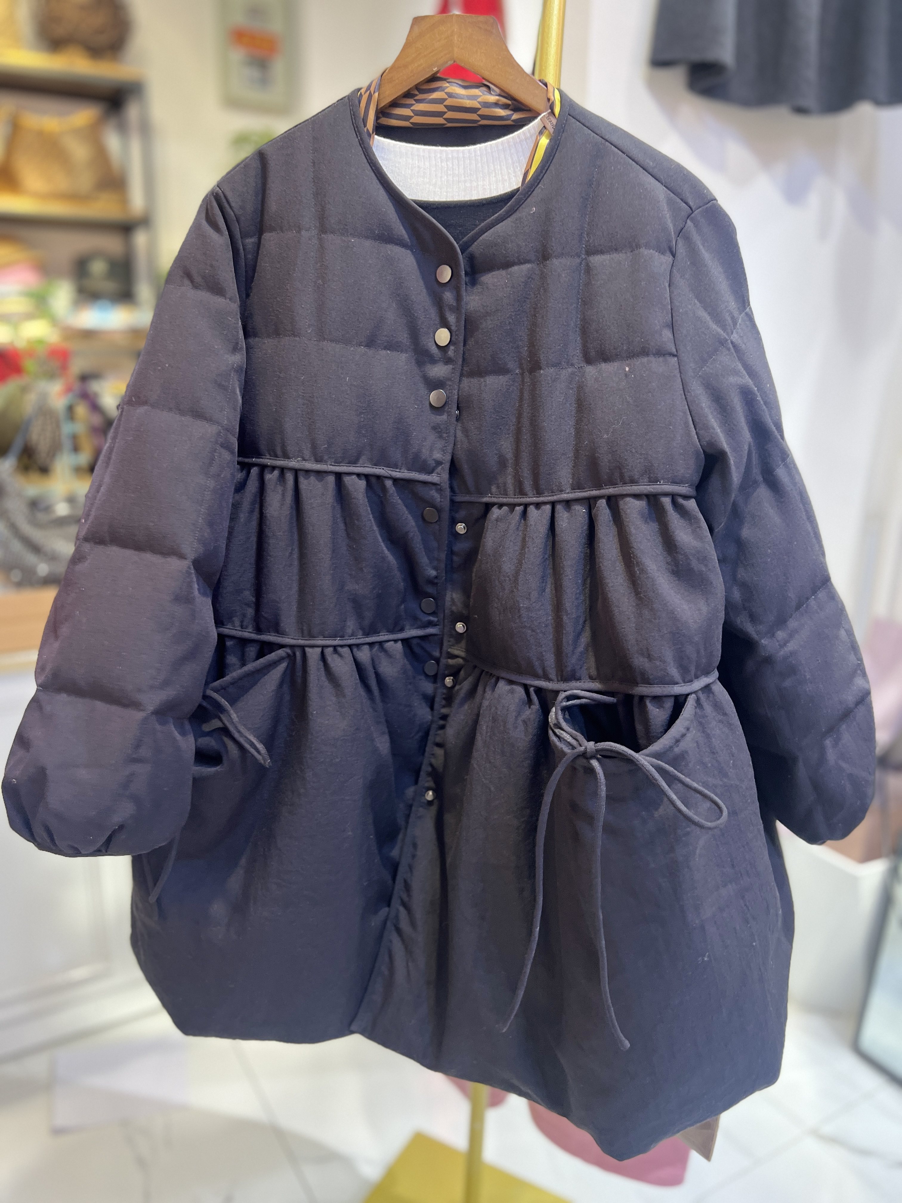 轻奢欧货原创设计女宽松百搭圆领长袖中长款娃娃服羽绒服外套丝毛,女装/女士精品,羽绒服,淘宝优惠券,粉丝福利购,淘宝优惠卷