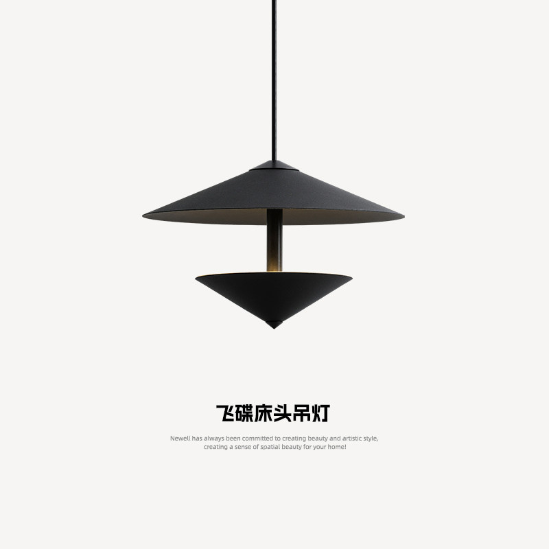 意式极简卧室床头吊灯设计师款飞碟餐厅吧台灯现代护眼书房过道灯