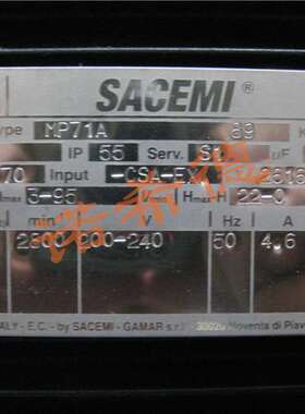 SACEMI、泵+电机，液压泵F-2890138、XS 90L B2、10S-10L/B4AA076