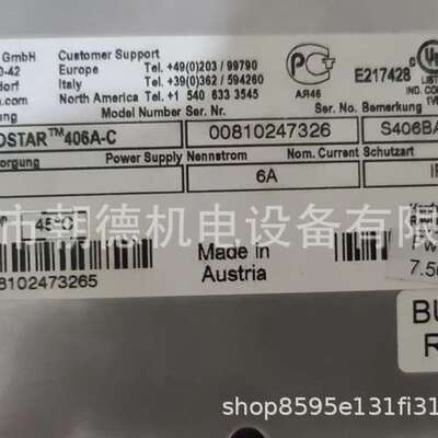 KOLLMORGEN科尔摩根S406BA-CA-022 FER-SERVOSTAR TM 406A-C维议