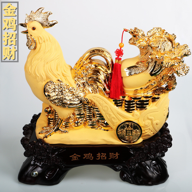 金鸡鸡摆件公司开业商务馈赠新店开张工厂奠基送朋友过生日鸡礼品