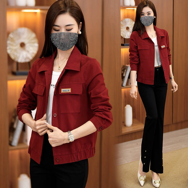 短款休闲外套女春款2026新款小个子宽松显瘦百搭女士工装夹克上衣