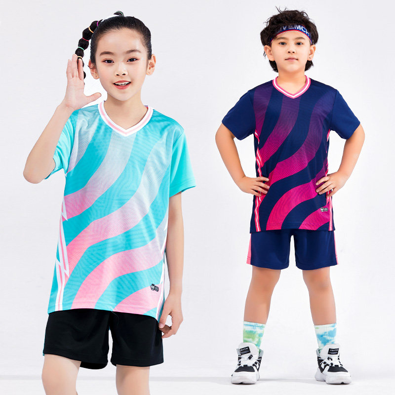 夏季足球服套装男短袖定制女款速干气排球服儿童训练比赛队服印字图片