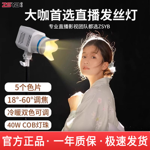 影邦双色温发丝灯直播补光轮廓灯