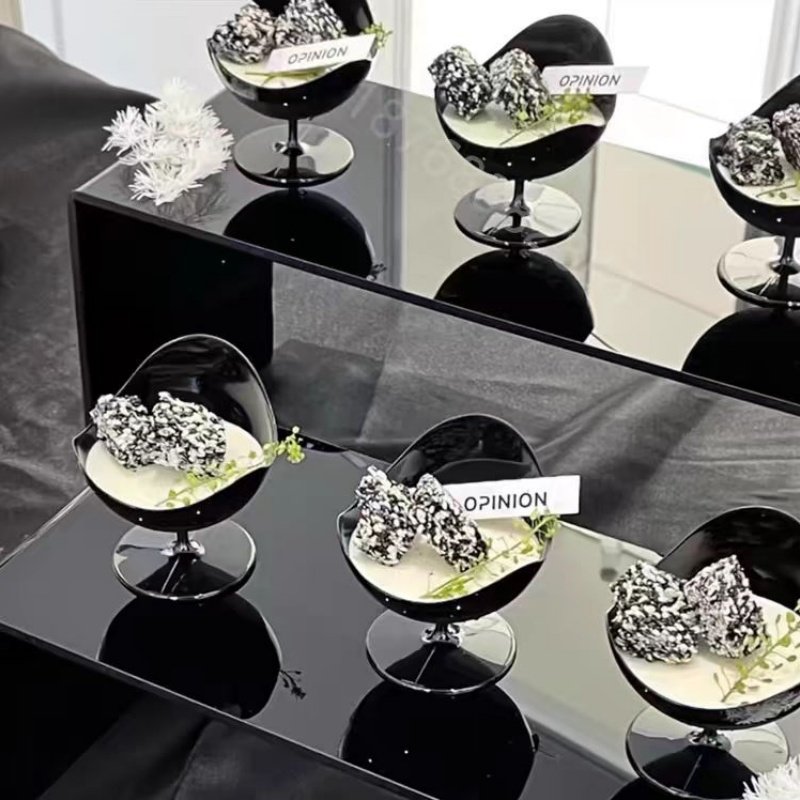 冰淇淋塑料杯高脚蛋糕杯酸奶慕斯杯一次性布丁杯黑色创意甜品杯子,节庆用品/礼品,节日装扮用品,淘宝优惠券,粉丝福利购,淘宝优惠卷