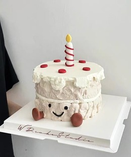 网红小红书同款 饰摆件cat卡通可爱蜡烛小脚蛋糕配件 jelly蛋糕装