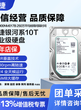 希捷银河企业级ST10000NM017B/000C机械硬盘10t服务器NAS监控存储
