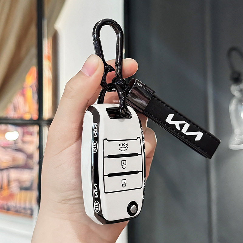 适用起亚k3黑边TPU全包钥匙套智跑k5/k2/k4狮铂拓界kx5保护壳包扣