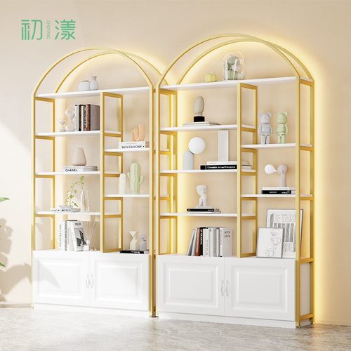 展示柜带灯美甲架子美容院展示架