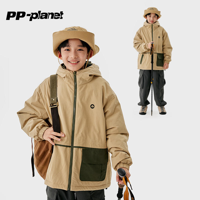 百搭保暖连帽棉服PP星球男童冬季