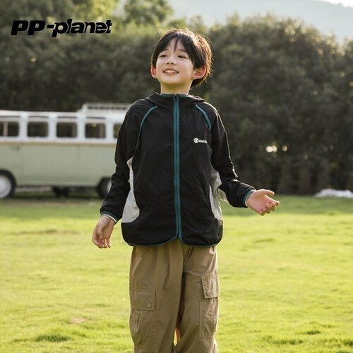 PP星球童装秋季连帽柔软速干外套