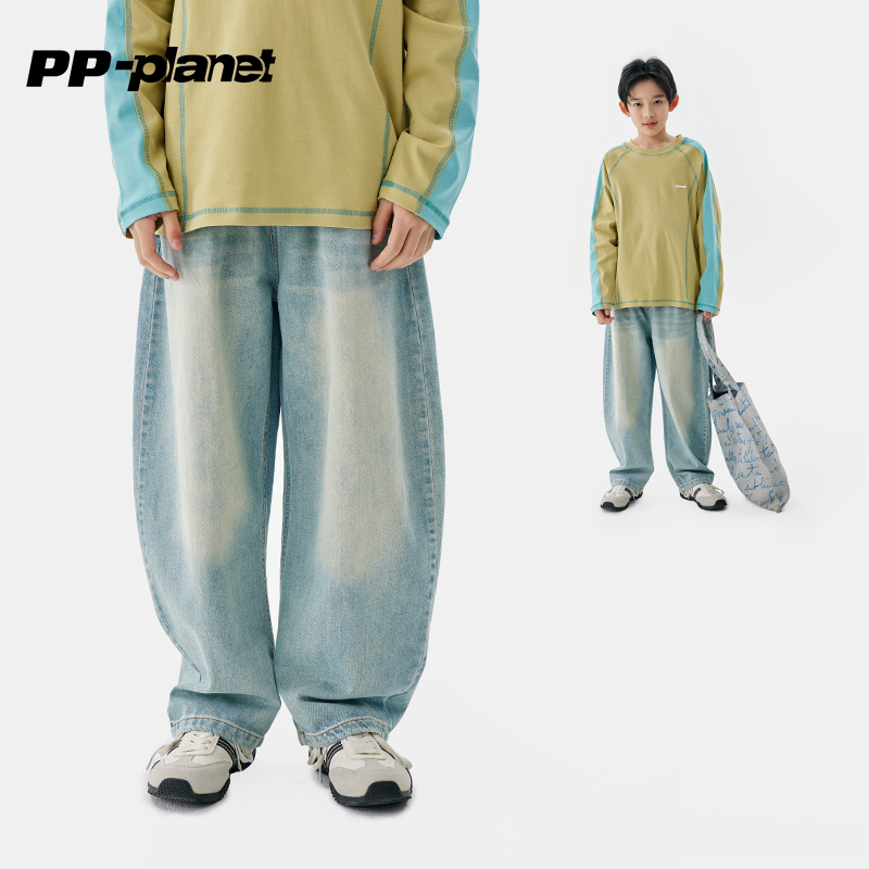 PP星球男童百搭休闲水洗牛仔裤