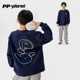 PP星球男童加厚秋冬卫衣新款 儿童休闲洋气印花T恤中大童上衣