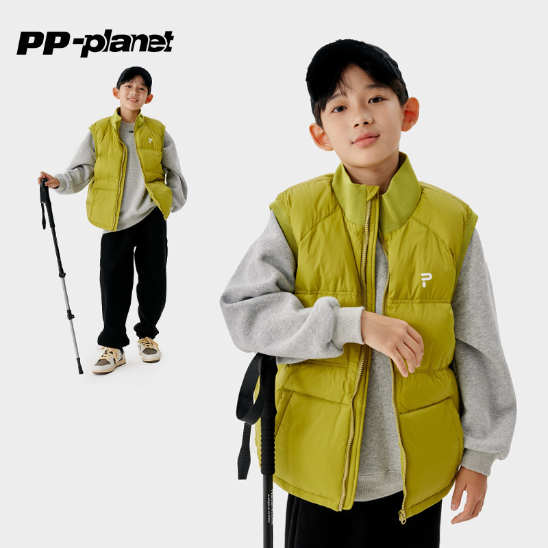 PP星球百搭秋冬90白鸭绒保暖马甲