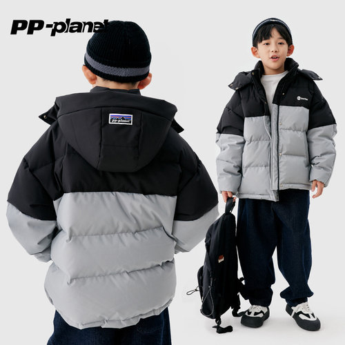 PP星球厚款男女童杜邦三防羽绒服