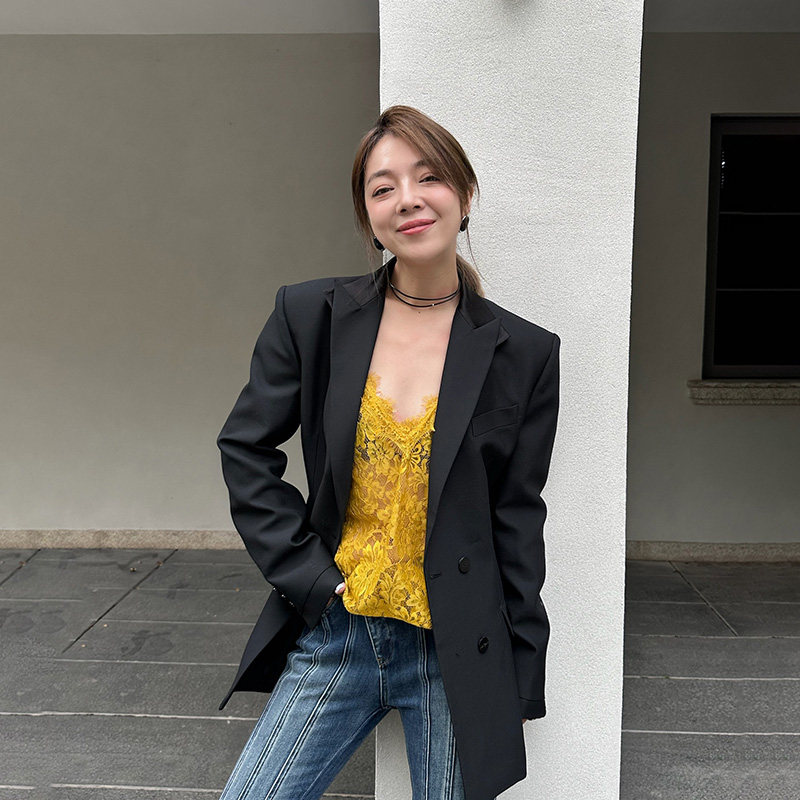 LEDIMWANG宽肩沙漏西装