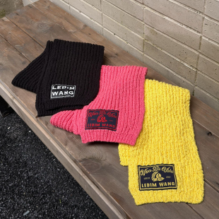 粗针百搭围脖 纯棉亲肤香肠纱mini围巾25秋冬新款 LEDIM WANG白标