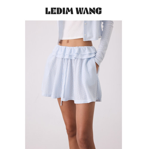 LEDIMWANG轻氧甜系条纹半身裙