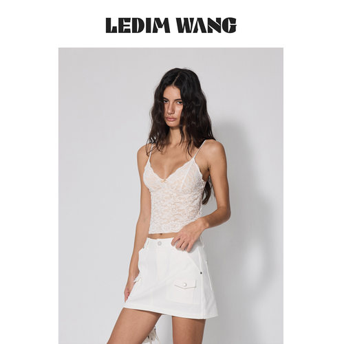 LEDIMWANG法式优雅蕾丝吊带背心