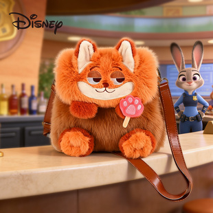 疯狂动物城可爱卡通朱迪尼克大容量双肩包斜挎包毛绒翻盖单肩包