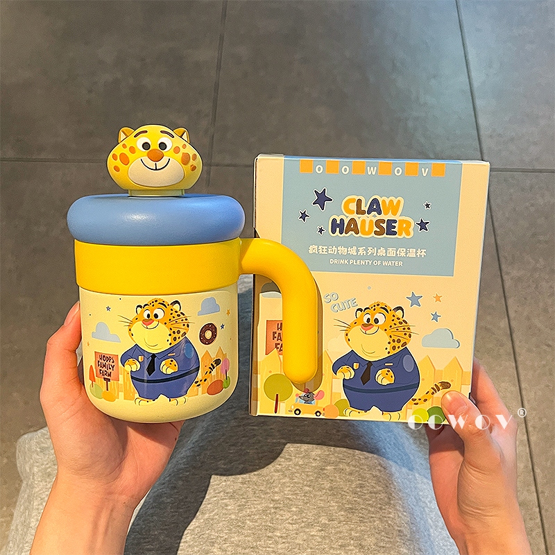 疯狂动物城豹警官吸管保温杯办公室情侣水杯子女新款圣诞生日礼物