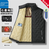 真维斯户外运动羊羔绒马甲秋冬季 加绒加厚款 中老年爸爸背心外套