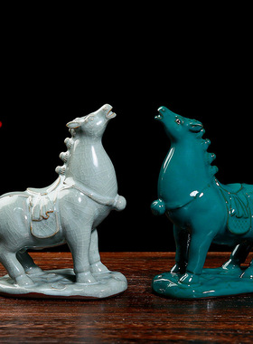 供应中式招财唐马陶瓷摆件