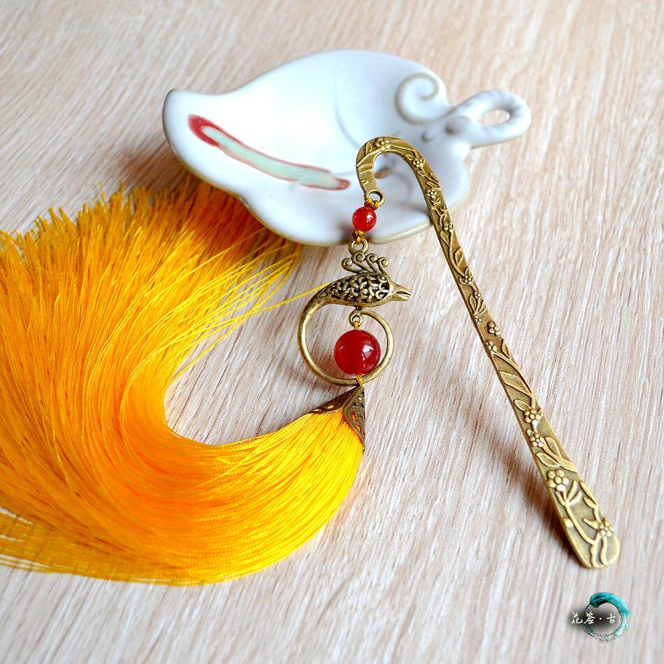 玉鸾金属书签发簪文化礼品送同学送尊长流苏古风礼物古典中国风