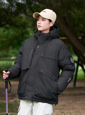 SNUN 潮牌石墨烯保暖连帽棉服防风防水登山服户外棉衣加厚冲锋衣