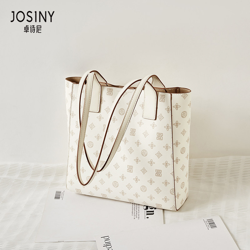 卓诗尼托特包女大容量包包2023新款高级感小众几何图案单肩水桶包