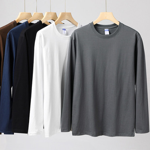 白色打底衫女纯棉重磅长袖T恤女款2026新款打底260g宽松内搭上衣