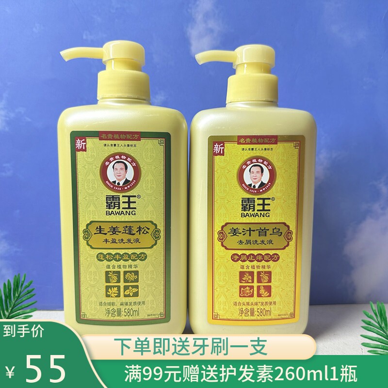 霸王生姜蓬松丰盈洗发水控油去屑丰盈蓬松改善毛躁柔顺洗发露男女
