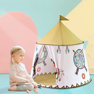 儿童帐篷室内游戏屋家用婴儿宝宝印第安狮子城堡玩具屋男女孩玩具