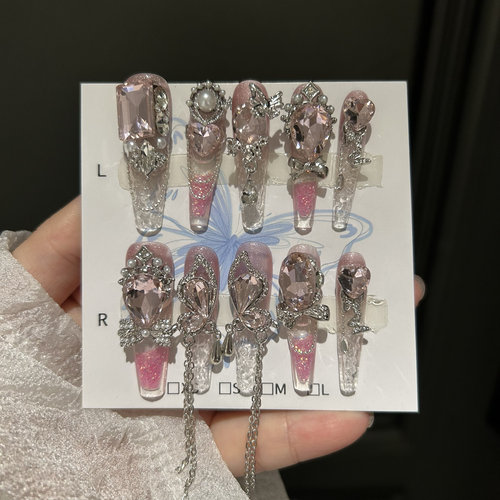 琉璃 流麻工艺纯手工穿戴甲碎冰冰琉璃甲流沙少女纯欲仙女款