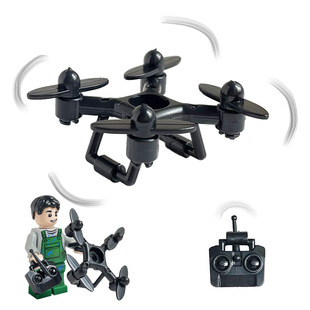 适用le高小颗粒人仔无人飞机遥控器军事装备场景拼装积木玩具模型