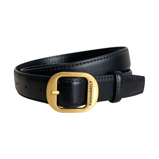 英伦风复古金扣细皮带女简约时尚配连衣裙细腰带通勤百搭学生裤带