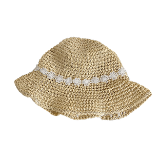 草帽女遮阳夏海边沙滩度假新款时尚法式编织小清新甜美防晒太阳帽