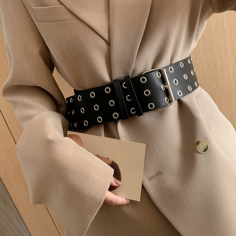 嘻哈封女宽款2020年黑色全身腰带