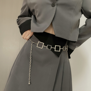 腰链百搭小众ins配裙子辣妹收腰牛仔裤 高级感新款 皮带 饰 腰带女装
