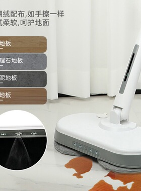 跨境110V电动懒人拖把电动扫地机无线擦地无蒸气拖把一体机台湾