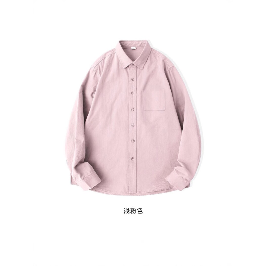 清新休闲长袖衬衫女款2024宽松韩版百搭休闲显瘦上衣小众高级外穿