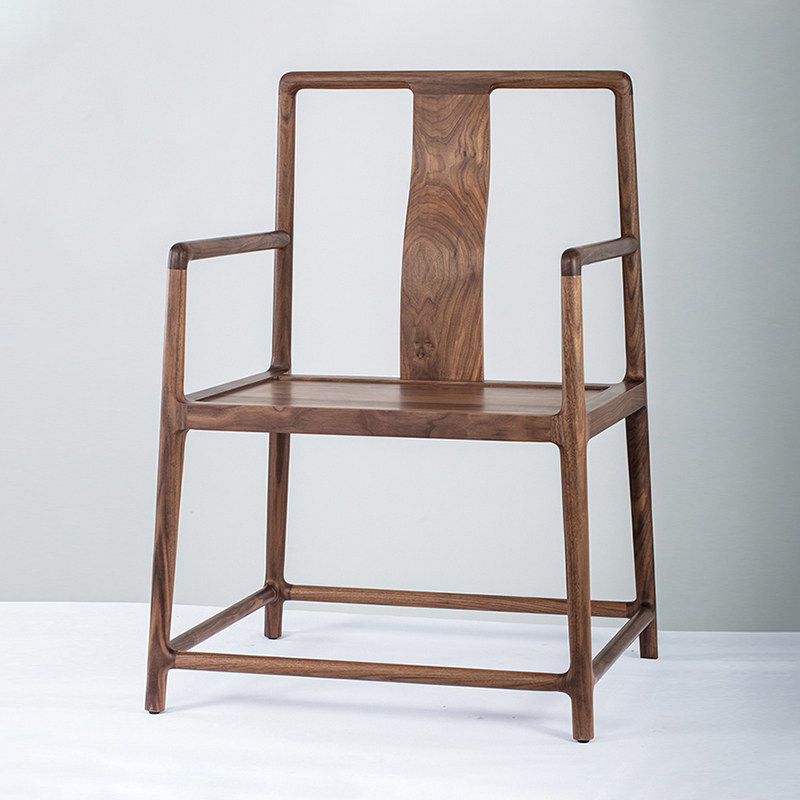 新中式实木主人椅高端茶室舒适靠背主人椅喝茶泡茶茶桌专用茶椅子