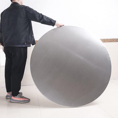 不锈钢圆桌面单桌面圆形转盘现代简约经济型金属150cm大桌面大台