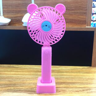 学生宿舍大风力 小猫USB迷你可充电静音随身手持小风扇便携式