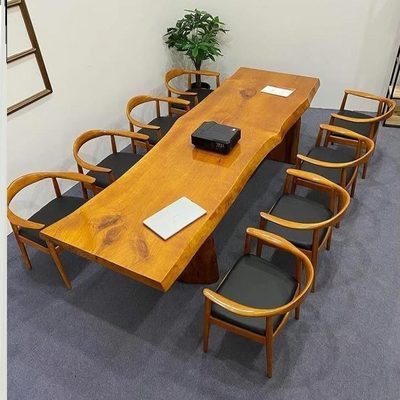 自然边整块实木大板定制桌面原木板材餐桌茶桌椅老板桌