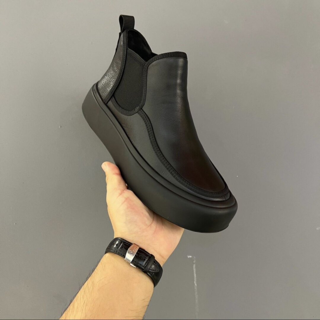偏小一码现货现发2024秋季男士磨砂皮高帮一脚蹬翻毛皮休闲套脚靴