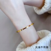 情侣手镯 钛钢不掉色 三生三世亮面闭口闺蜜素圈手环周家同款